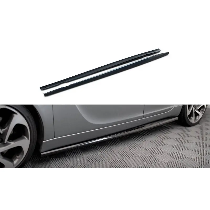 Acheter En Ligne RAJOUTS DES BAS DE CAISSE OPEL INSIGNIA OPC-LINE MK1 - MAXTONDESIGN - FINITION: NOIR BRILLANT