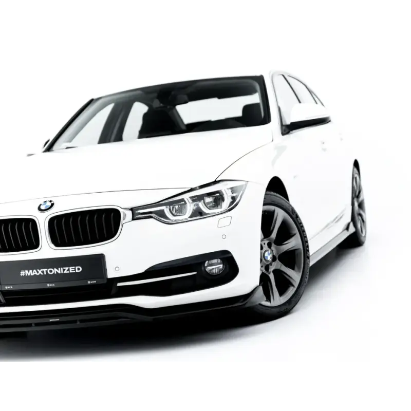 LAME DU PARE-CHOCS AVANT BMW 3 SPORTLINE SEDAN / TOURING F30 / F31 - MAXTONDESIGN - FINITION NOIR BRILLANT Petit Prix