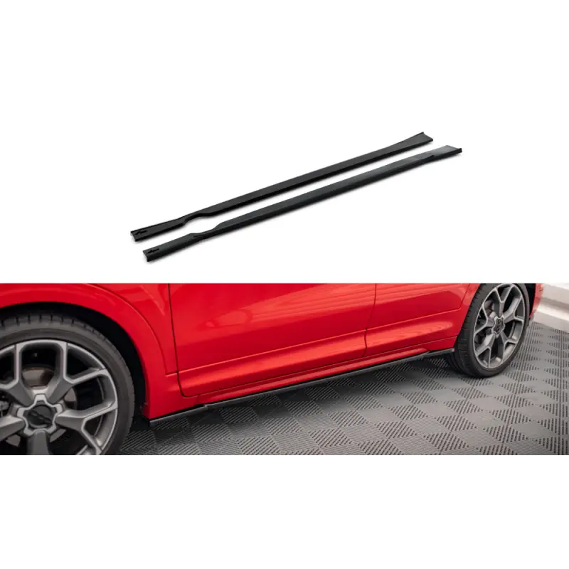 Vente Directe RAJOUTS DES BAS DE CAISSE FIAT 500X SPORT MK1 FACELIFT - MAXTONDESIGN - FINITION: NOIR BRILLANT