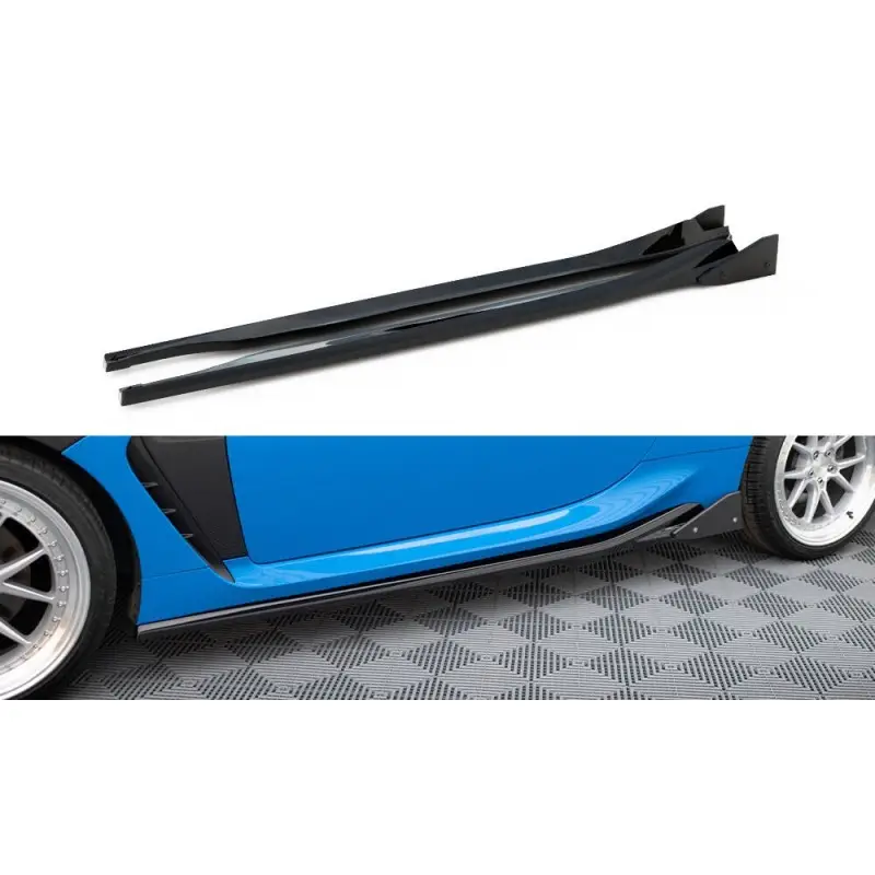 Achetez Aujourd’hui RAJOUTS DES BAS DE CAISSE V.1 + FLAPS TOYOTA GR86 MK1 - MAXTONDESIGN - FINITION: NOIR BRILLANT