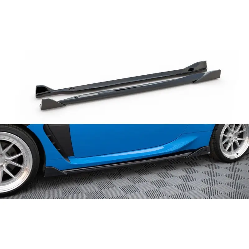RAJOUTS DES BAS DE CAISSE V.3 TOYOTA GR86 MK1 - MAXTONDESIGN - FINITION: NOIR BRILLANT Livraison Gratuite