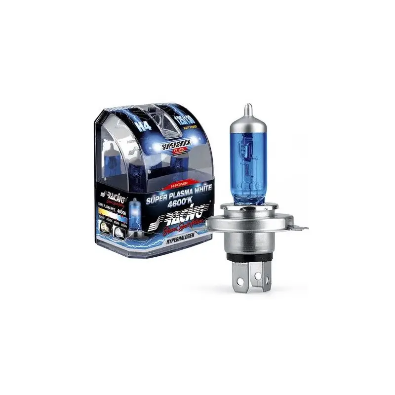 2 Ampoules H4 SUPER PLASMA 12V55 - 125/130W 4.600°K Prix Réduit