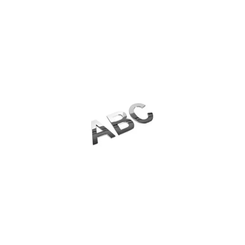 1 Lettre ou chiffre 3D chromé 70 mm Marque