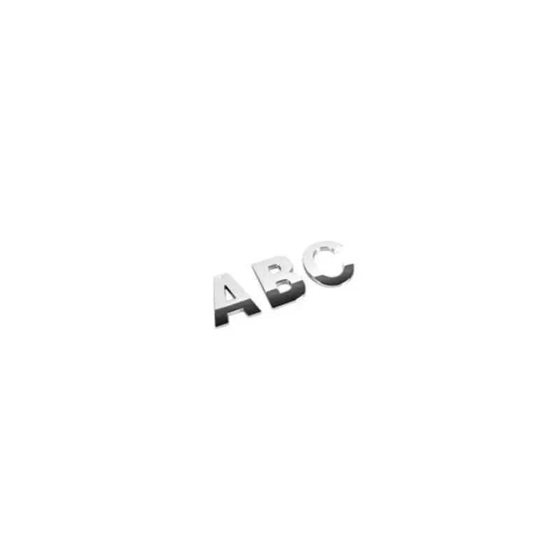 1 Lettre ou chiffre 3D chromé 56 mm Top Vente