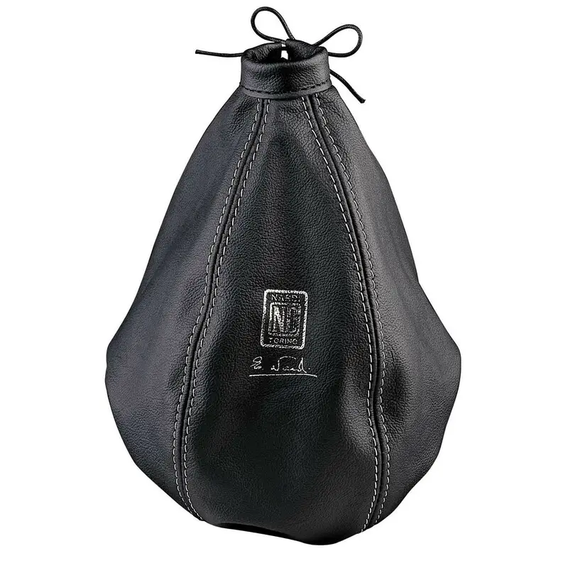 Must-Have Soufflet de Levier de Vitesses Nardi, Cuir Noir