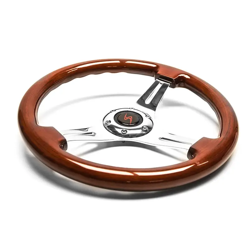 Volant DriftShop en Bois, Branches Chromées Prix Bas