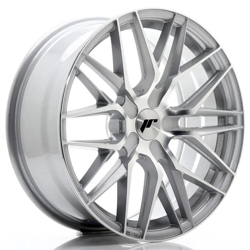 Bon Marché Japan Racing JR-28 18x7.5" (4 & 5 trous - sur mesure) ET20-40, Gris Argenté / Poli