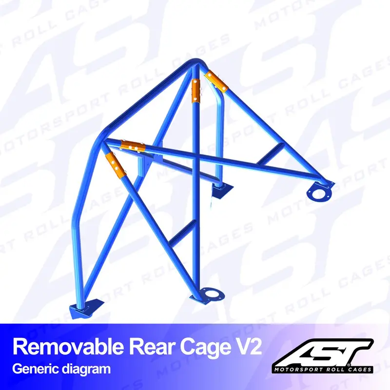 Demi-Arceau à Boulonner AST Rollcages V2 pour Nissan Skyline R34 Coupé 2 Portes Nouvelle Collection