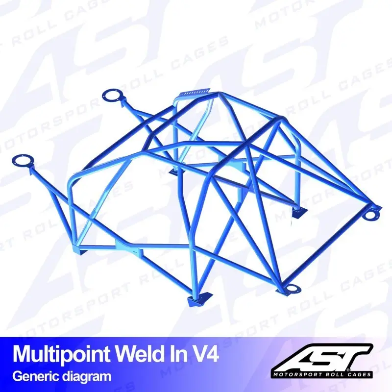Top Vente Arceau 10 Points à Souder AST Rollcages V4 pour BMW Série 1 F21 (3 Portes)