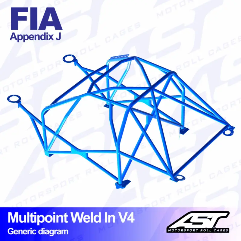 Achat Immédiat Arceau 10 Points à Souder AST Rollcages V4 pour Opel Corsa D - FIA