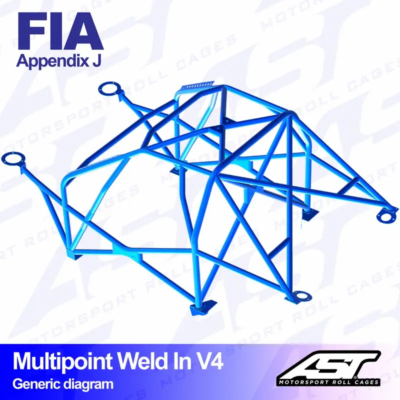 Vente Flash Arceau 10 Points à Souder AST Rollcages V4 pour Opel Vectra A Berline 4 Portes, Traction - FIA