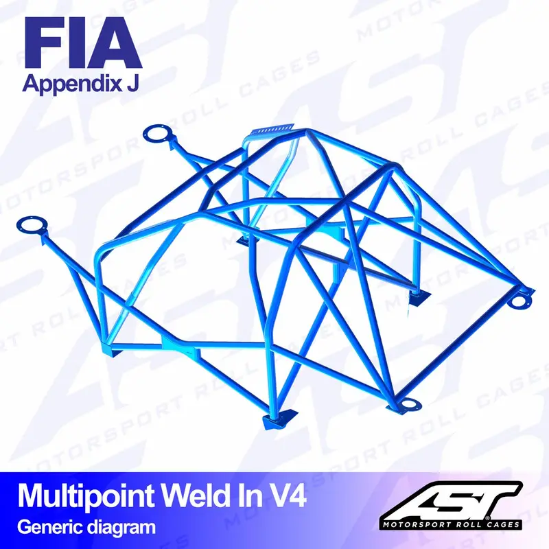 Arceau 10 Points à Souder AST Rollcages V4 pour Toyota Celica ST185 - FIA Acheter En Ligne