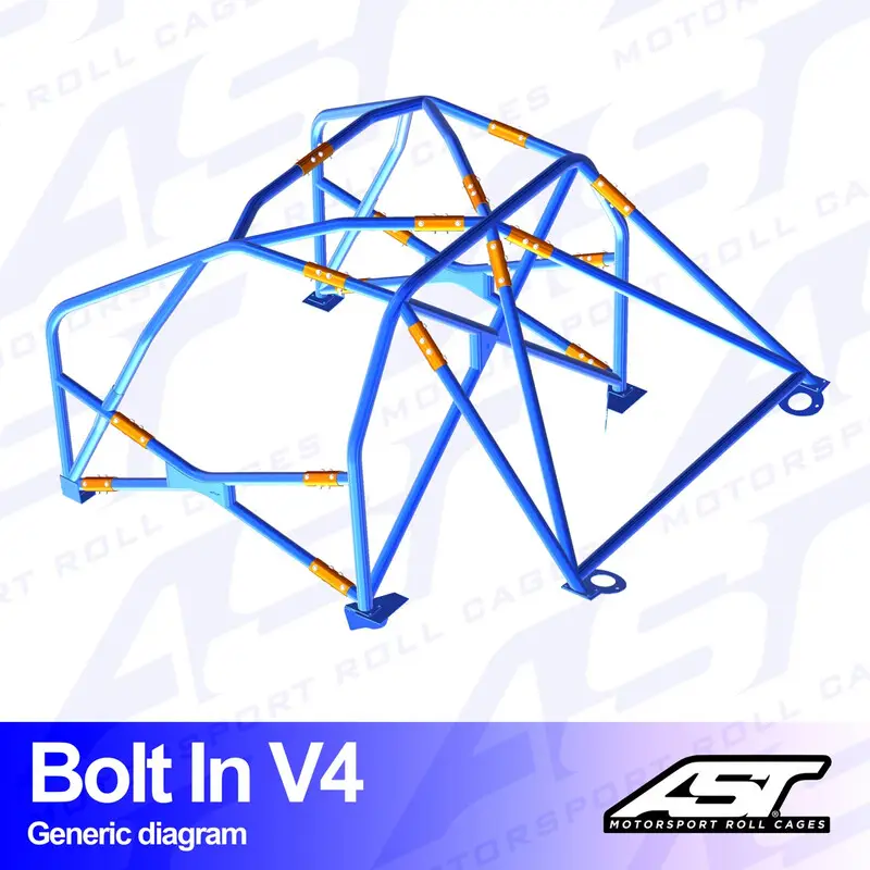 Usine Directe Arceau 6 Points à Boulonner AST Rollcages V4 pour Audi S3 8V - 4 Portes, Quattro - FIA