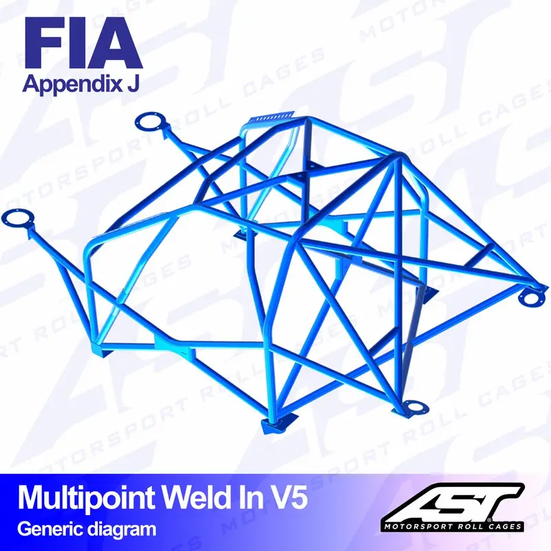 Arceau 10 Points à Souder AST Rollcages V5 pour VW Golf 1 - FIA Populaire