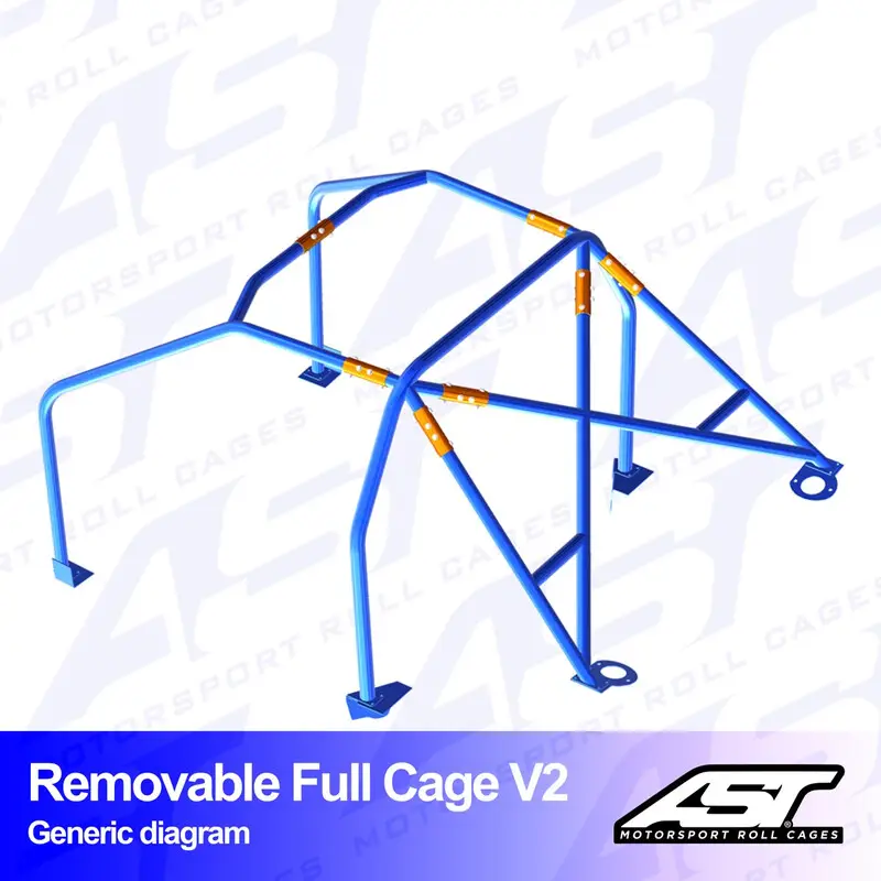 Acheter En Ligne Arceau 6 Points à Boulonner AST Rollcages V2 Démontable pour Seat Arosa - FIA