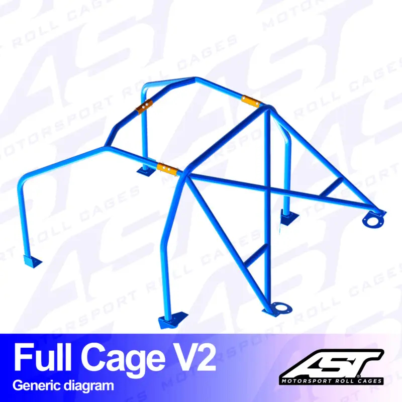 Arceau 6 Points à Boulonner AST Rollcages V2 Démontable pour Toyota GT86 Vente Directe
