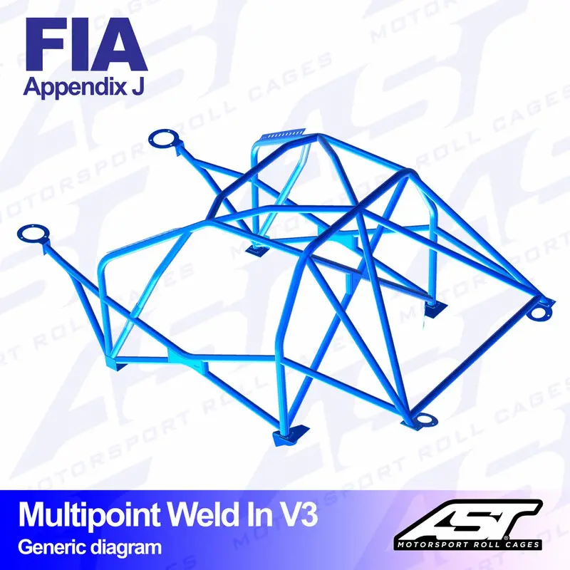 Arceau 10 Points à Souder AST Rollcages V3 pour Volvo 240 - FIA Promotion