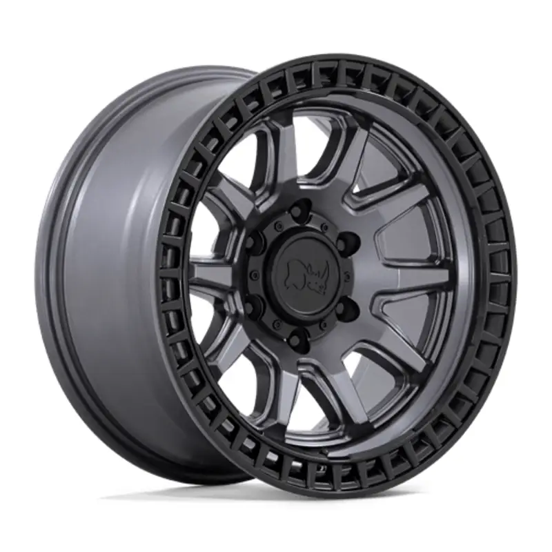Black Rhino Calico 17X8.5 5x114.3 ET34, Gunmetal Mat, Rebord Noir Achat Immédiat