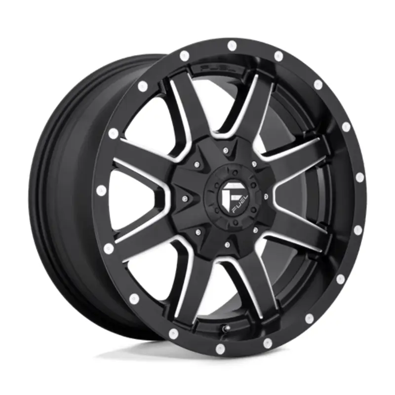 Nouvelle Collection Fuel D538 Maverick 22x12 8x165.1 ET-44, Noir Mat, Rebord Brillant