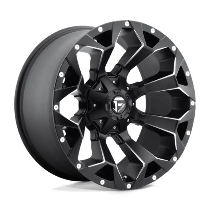Bon Marché Fuel D546 Assault 22X10 6x135/139.7 ET-18, Noir Mat, Rebord Brillant