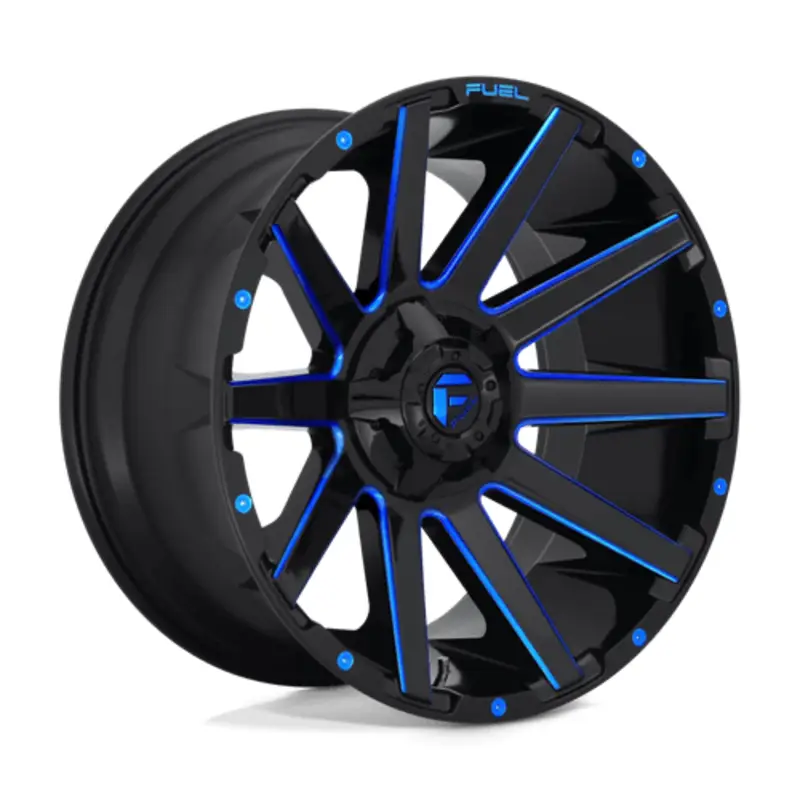 Fuel D644 Contra 20X9 6x135/139.7 ET2, Noir Brillant, Teinte Bleue Commander Vite