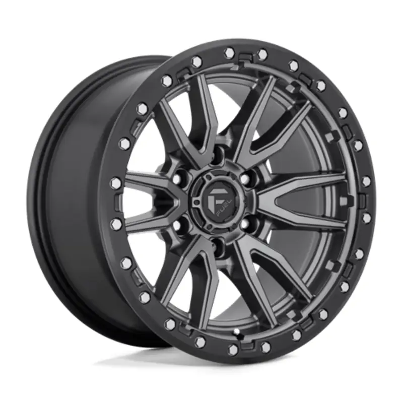 Fuel D680 Rebel 20X9 8x165.1 ET1, Gunmetal Mat, Anneau Noir Offre Exclusive