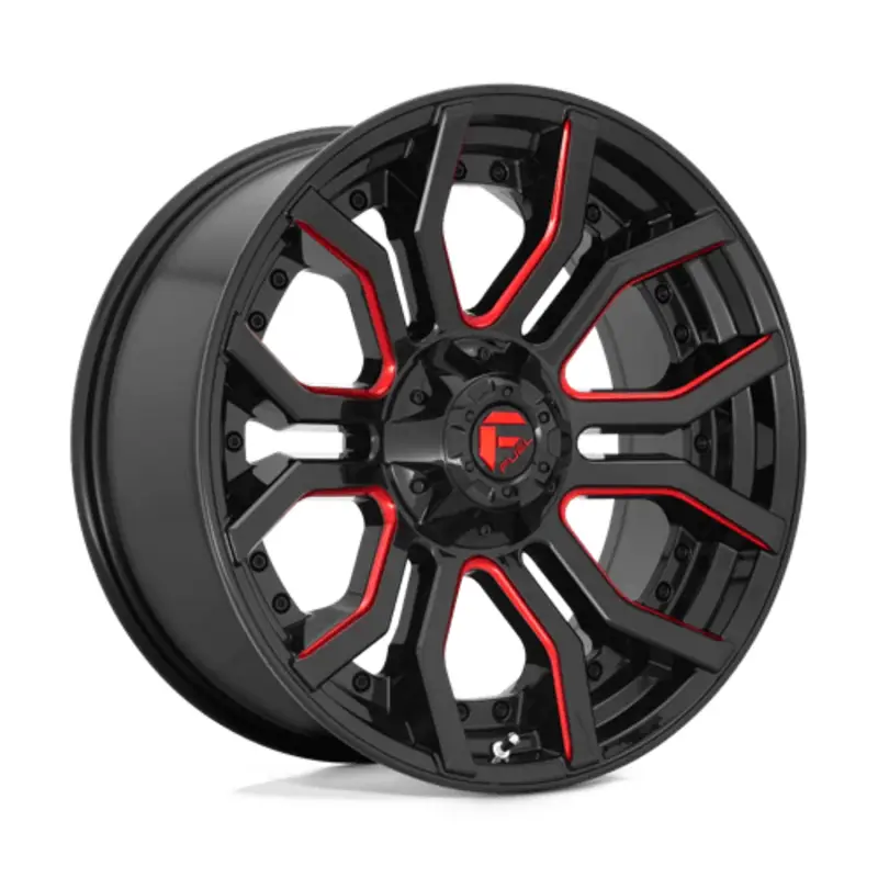 Bon Plan Fuel D712 Rage 20X9 6x135/139.7 ET1, Noir Brillant, Teinte Rouge
