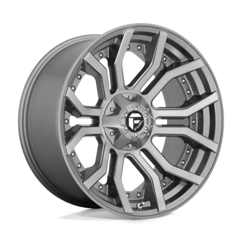 Meilleur Choix Fuel D713 Rage Platinum 20X10 5x127/139.7 ET-18, Gunmetal Brossé