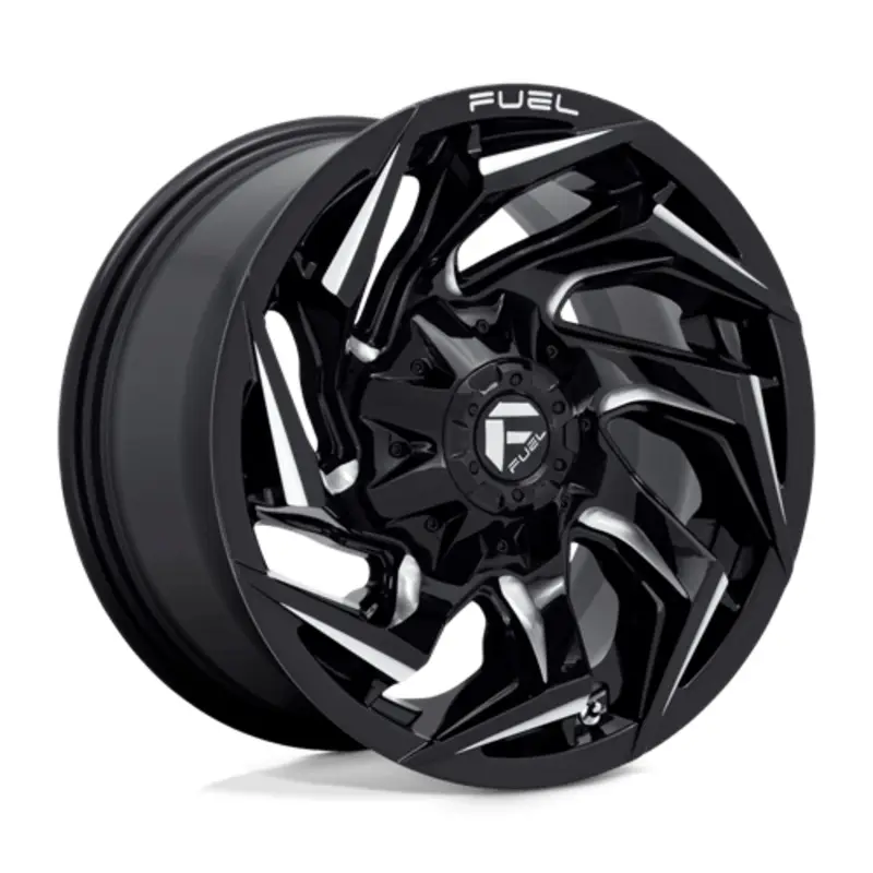 Fuel D753 Reaction 20X9 6x135/139.7 ET20, Noir Brillant, Branches Usinées Promotion