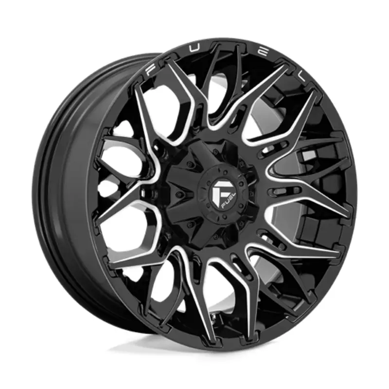 Fuel D769 Twitch 20X10 8x165.1 ET-18, Noir Brillant, Branches Usinées Offre Exclusive