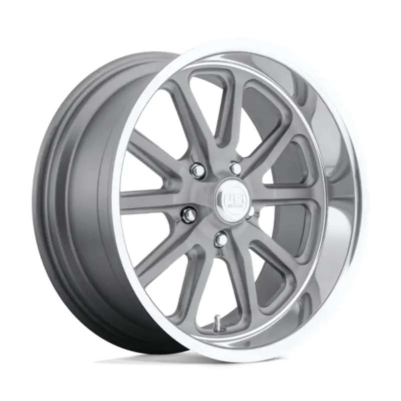Authentique US Mag U111 Rambler 18X9.5 5x120.65 ET1, Gris Texturé, Rebord Diamant