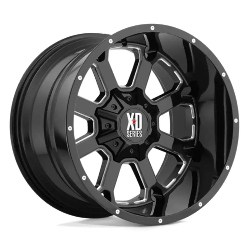 Offre Limitée XD XD825 Buck 25 20X10 6x135/139.7 ET-24, Noir Brillant, Branches Usinées