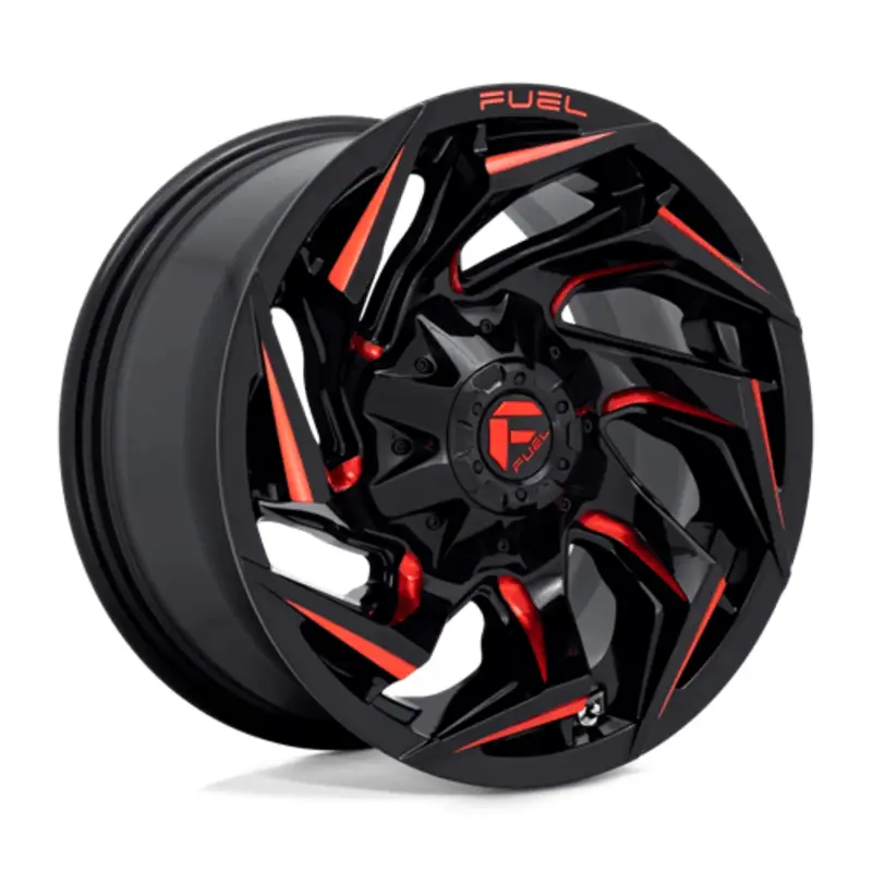 Pas Cher Fuel D755 Reaction 20X10 6x135/139.7 ET-18, Noir Brillant Usiné, Teinte Rouge