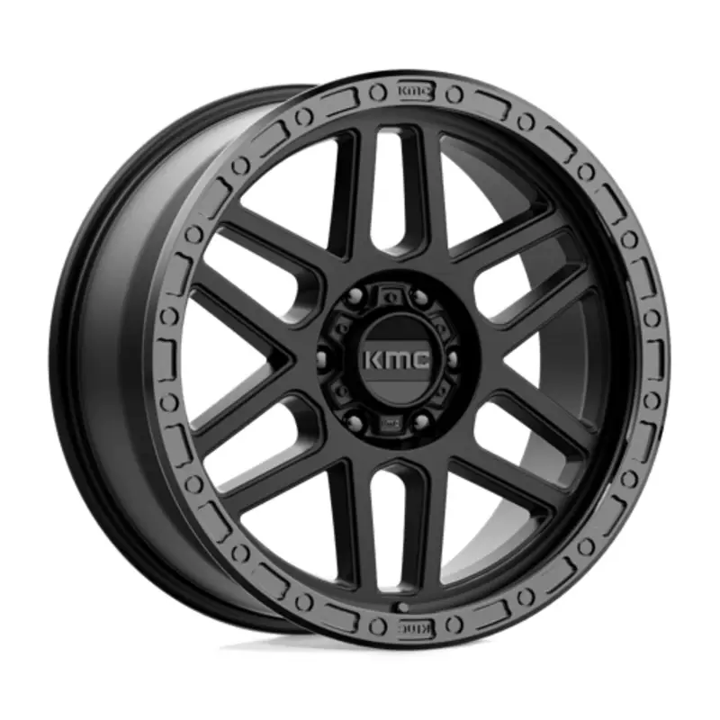 Quantité Limitée KMC KM544 Mesa 20X9 6x114.3 ET18, Noir Satiné, Rebord Brillant