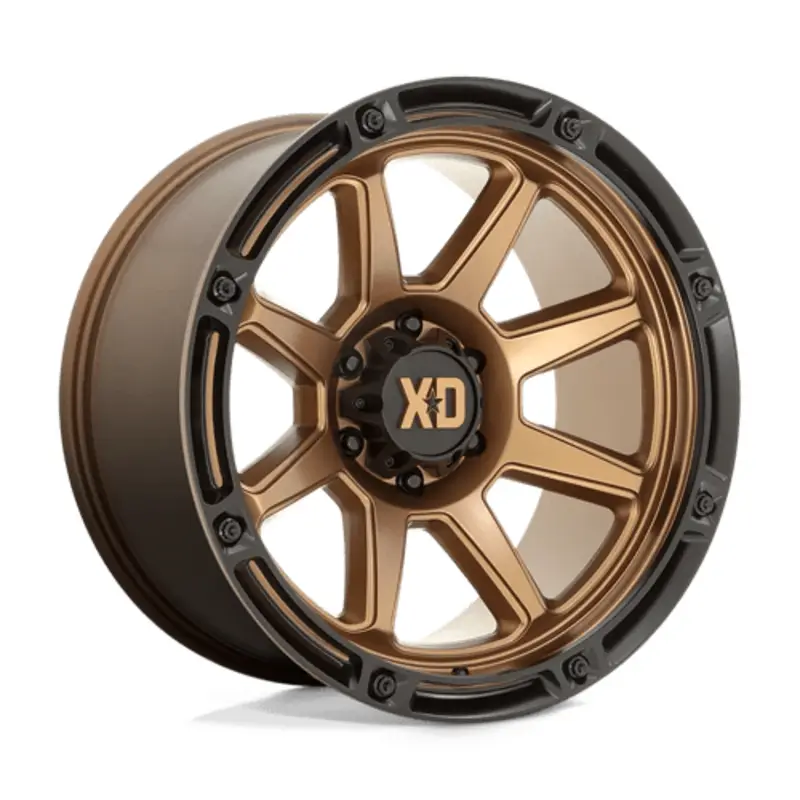XD XD863 20X10 6x139.7 ET-18, Bronze Mat, Rebord Noir Paiement Sécurisé