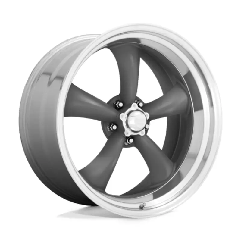Dernière Chance American Racing Vintage VN215 Classic Torq Thrust II 17X8 5x120.65 ET-11, Anthracite, Rebord Poli