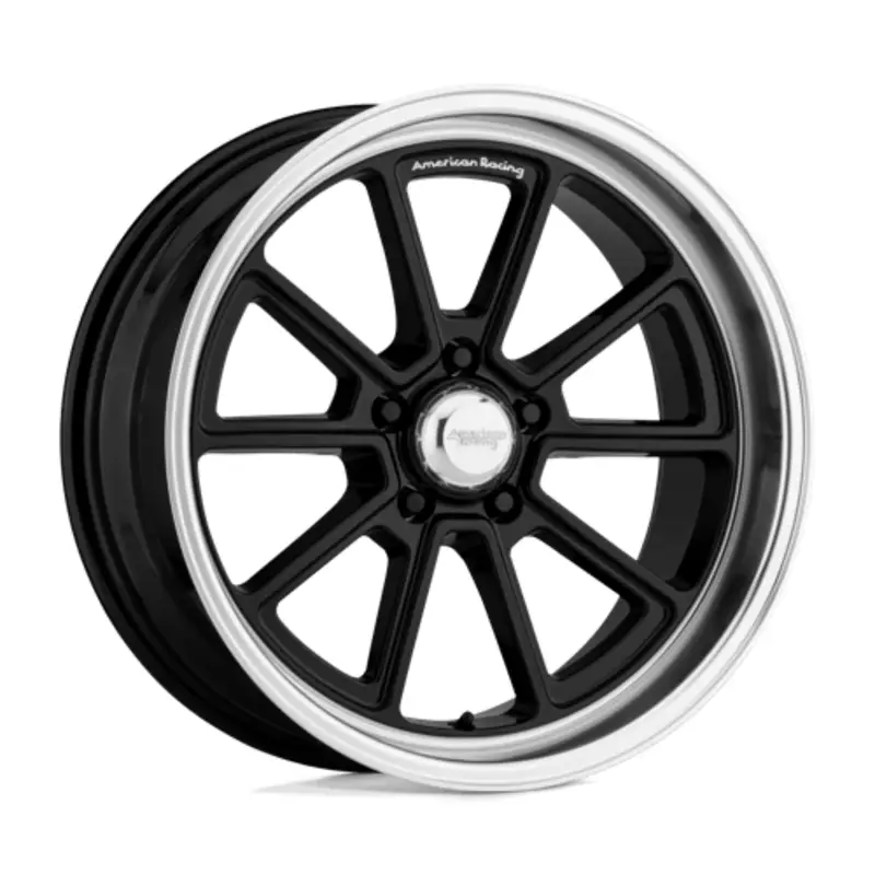 Paiement Sécurisé American Racing Vintage VN510 Draft 18X10 5x120.65 ET0, Noir Brillant, Rebord Diamant