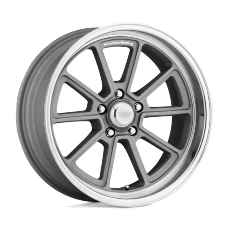 American Racing Vintage VN510 Draft 18X8 5x120.65 ET0, Gris Vintage, Rebord Diamant Populaire
