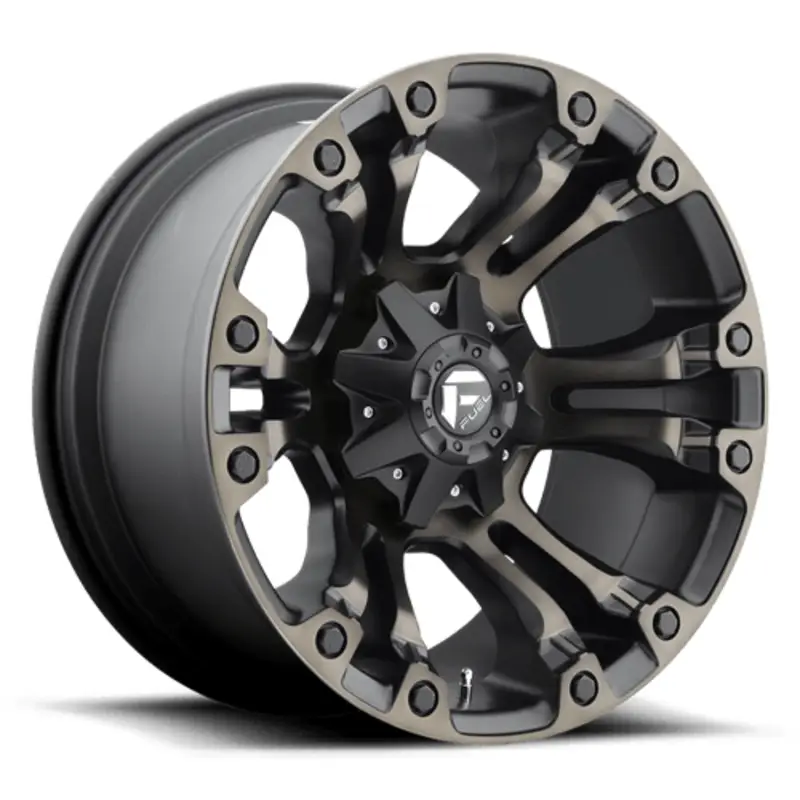 Petit Prix Fuel D569 Vapor 17X9 6x139.7 ET20, Noir Mat Double Teinte