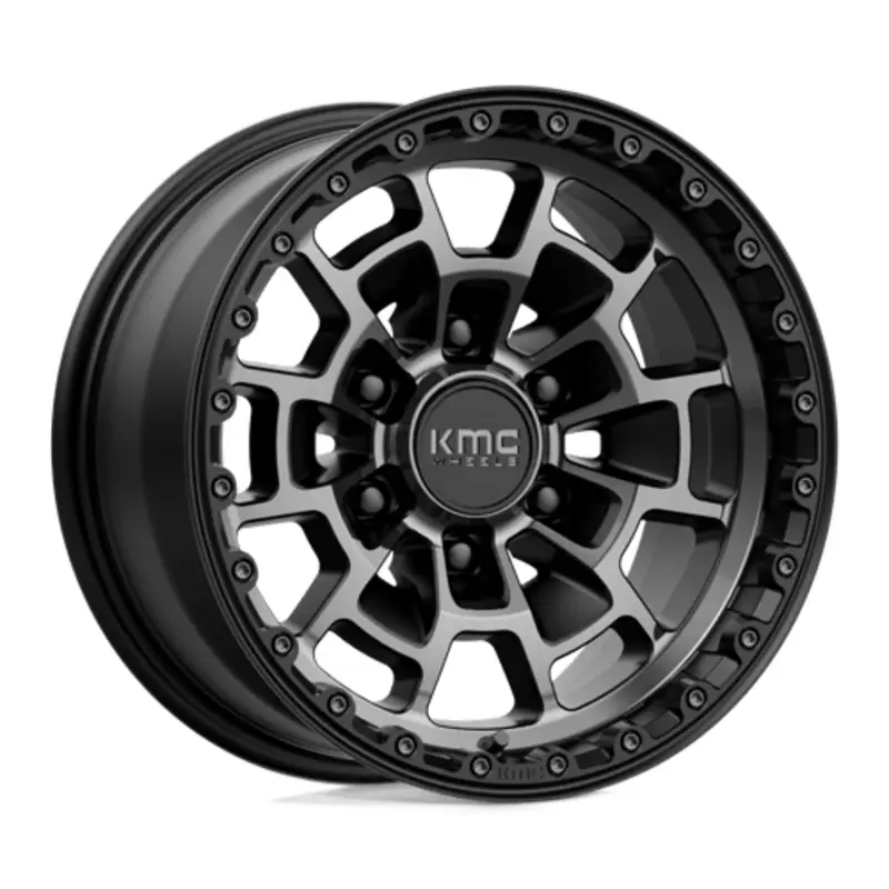 Affaire À Saisir KMC KM718 Summit 17X8.5 5x127 ET0, Noir Satiné, Teinte Grise