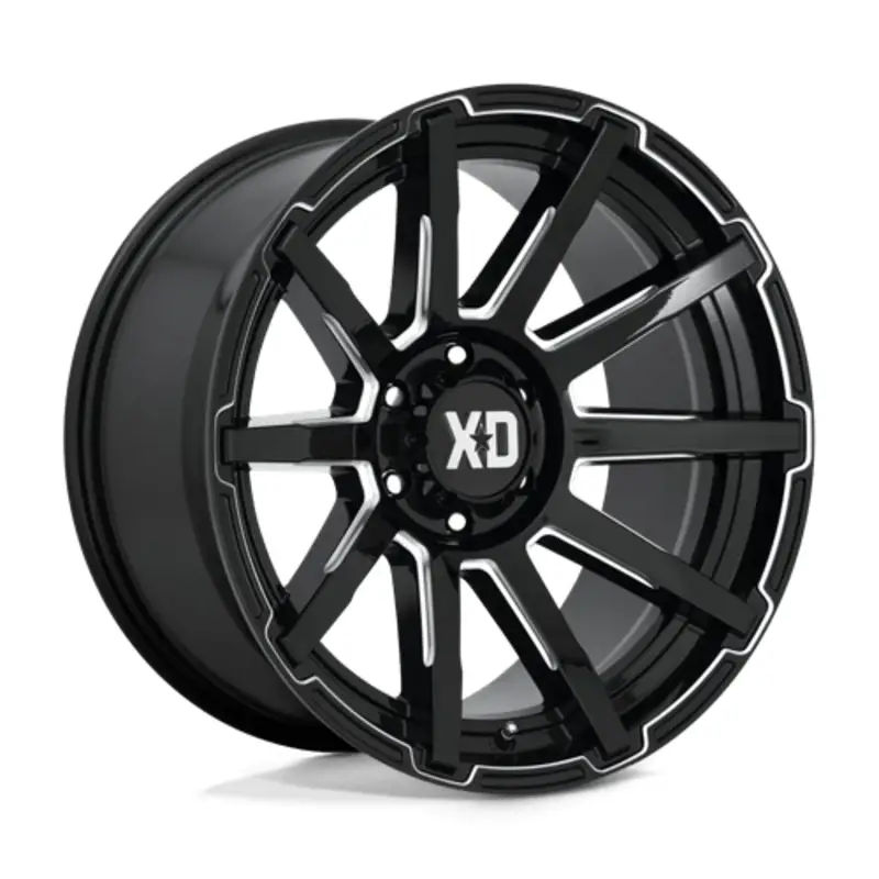 Petit Prix XD XD847 Outbreak 22x10" 6x139.7 ET12, Noir Brillant, Branches Usinées