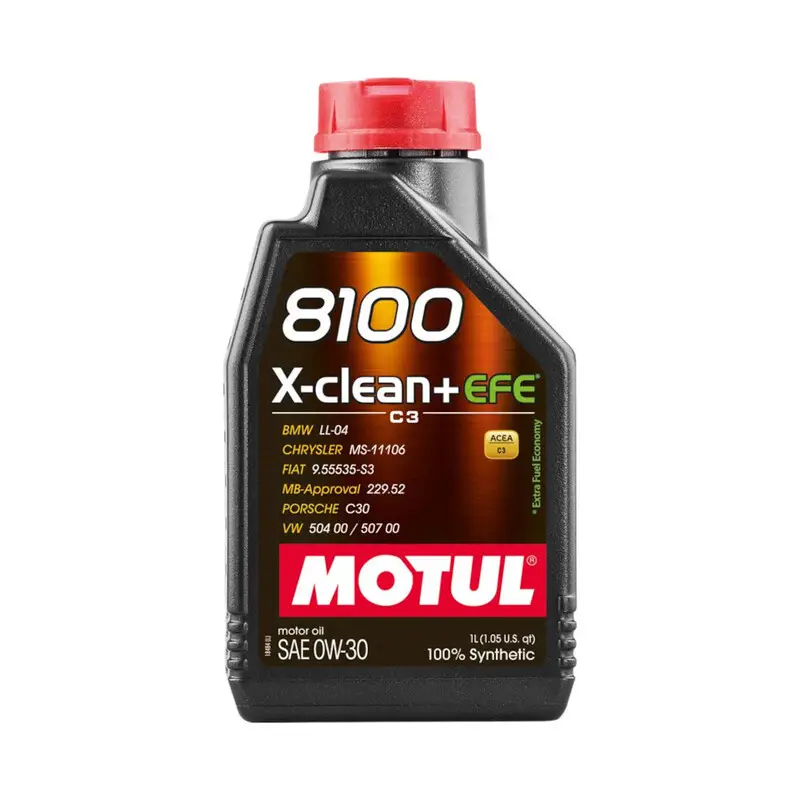 1L Huile Motul 0W30 8100 X-Clean+ EFE (Mercedes, BMW, Porsche, VW, Fiat...) Bon Marché
