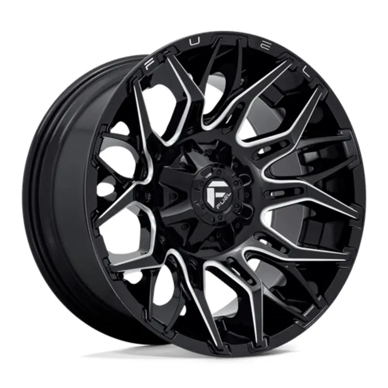 Fuel D769 Twitch 20X10 6x135/139.7 ET-18, Noir Brillant, Branches Usinées Authentique