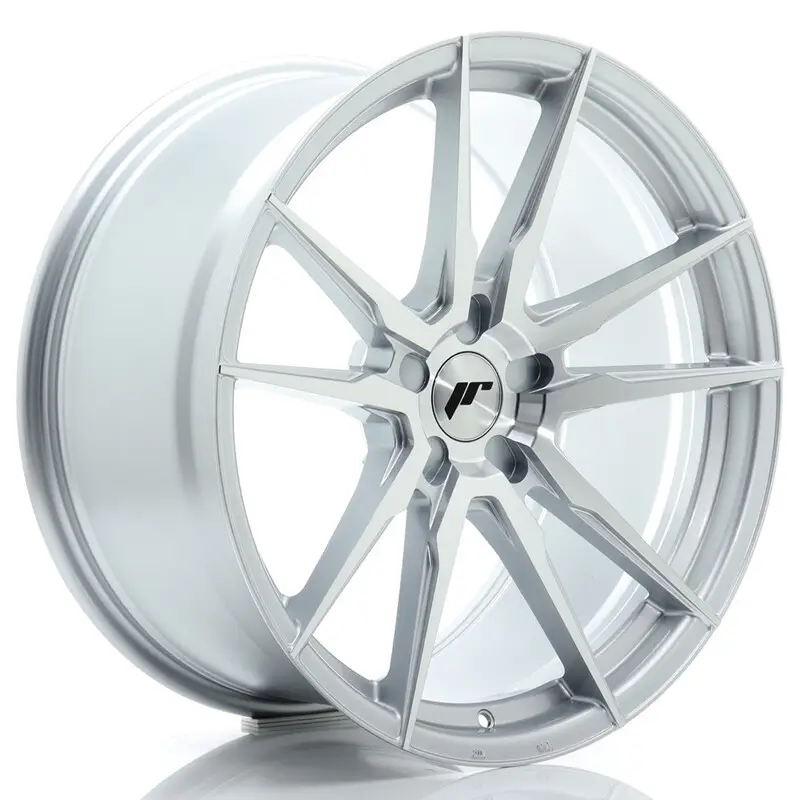 Japan Racing JR-21 Extreme Concave 20x10.5" (5 trous - sur mesure) ET15-45, Gris Argenté Poli Réduction