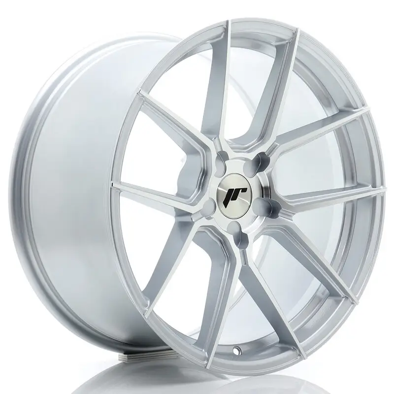 Japan Racing JR-30 Extreme Concave 19x9.5" (5 trous - sur mesure) ET20-40, Gris Argenté Poli Nouveauté