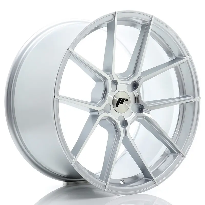 Japan Racing JR-30 Extreme Concave 20x10.5" (5 trous - sur mesure) ET15-45, Gris Argenté Poli Commander Vite