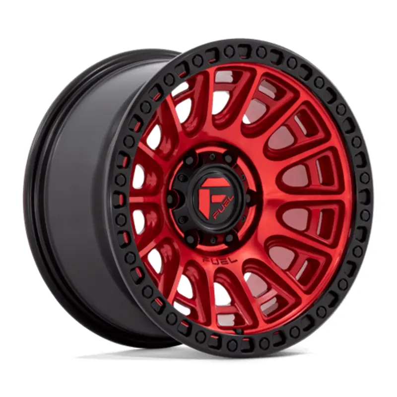 Fuel D834 Cycle 17X8.5 5x120 ET34, Rouge Candy, Anneau Noir Offre Spéciale