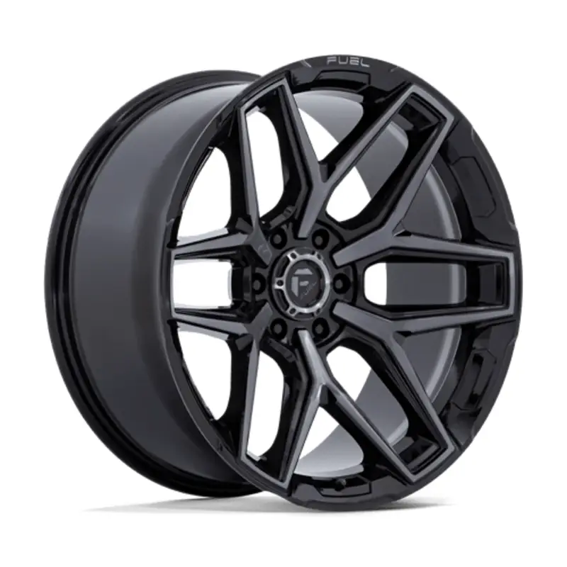 Nouveauté Fuel Flux 22X10 6x139.7 ET-18, Face Brossée Noire, Teinte Grise