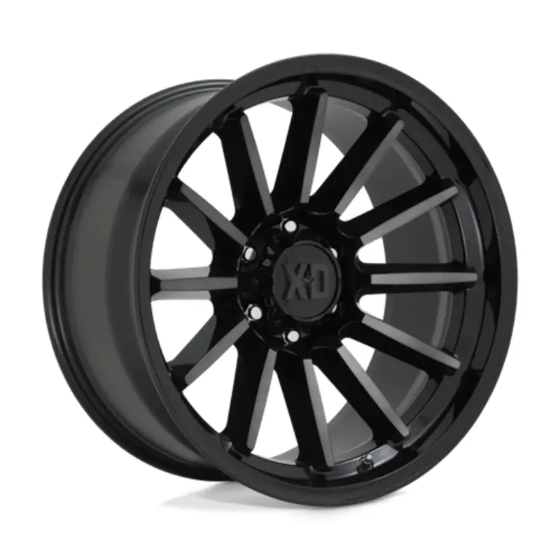 XD XD855 Luxe 20X10 6x139.7 ET-18, Noir Brillant Poli, Teinté Gris Solde