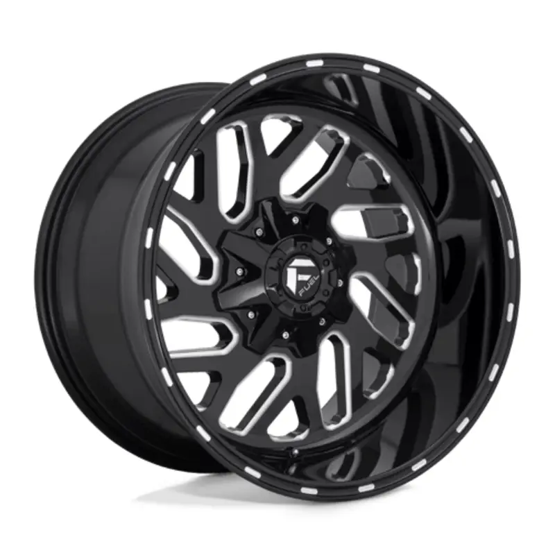 Fuel D581 Triton 22X10 5x114.3/127 ET-18, Noir Brillant, Branches Usinées Livraison Express